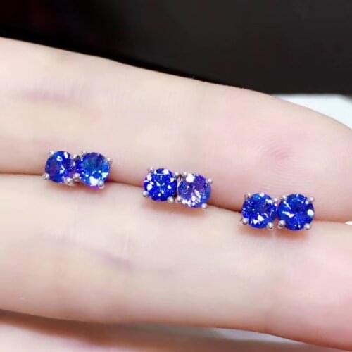 The Best GiftFor your girl Friend Tanzanite Earring Natural And Real 925 sterling silver Tanzanite Earring