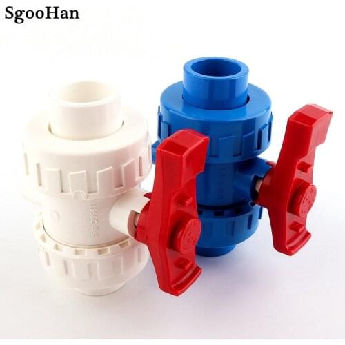 1PC 20~63mm PVC Pipe Adapter Fittings Union Ball Valve Garden Irrigation Aquarium Fish Tank Industrial Water Treatment Connector