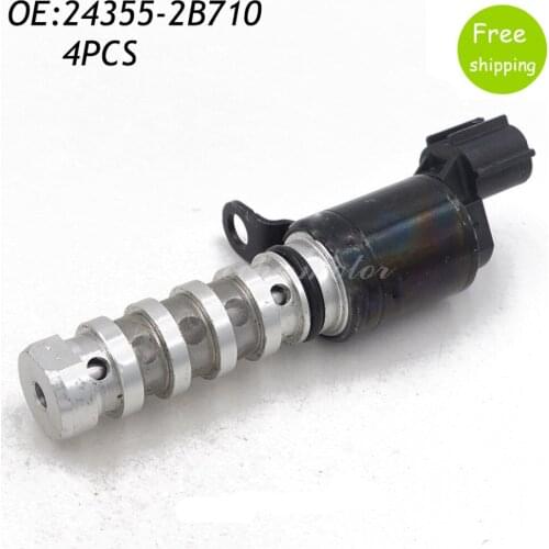 4PCS VVT Variable Timing Solenoid For Hyundai Accent Velostrer Kia Rio 24355-2B710 243552B700, 24355 2B700, CR1447