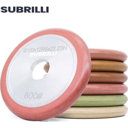 SUBRILLI 4" Resin Diamond Fluting Grooving Wheel Grinding Polishing Of Sinks Stone Granite Marble Concrete Countertop Abrasive