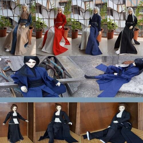 1/4 1/3 BJD Clothes Ancient Costume Samurai Outfits Chinese Hanfu For BJD/SD MSD SD13 ID75 Strong Uncle Doll Accessories C1157CD