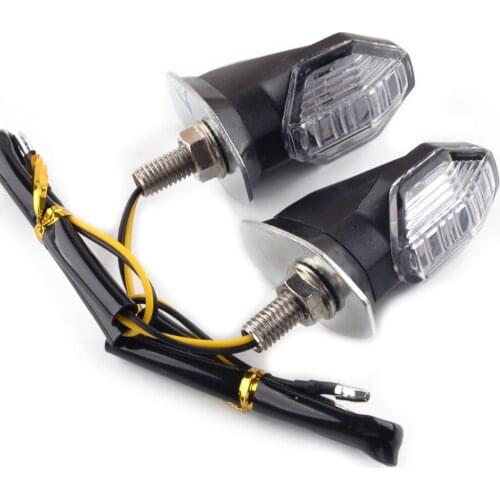 2Pcs 12V Universal Amber LED Turn Signal Light Blinker Indicator Lamp Motorcycle Accessories