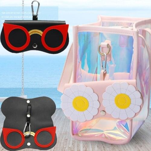 2021 Trendy Women PU Leather Cute Cartoon Portable Eye Glasses Case Glasses Storage Protection Sunglass Box Eyewear Pouch