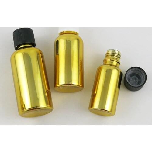 360 x 10ml 20ml 30ml 50ml 100ml Essential Oil Portable Gold Painting Glass With Plastic Cap For Liquid Reagent Pipette Bottles
