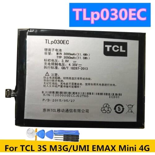 Runboss Original Quality Battery TLp030EC for TCL 3S M3G Mobile Phone Batteria