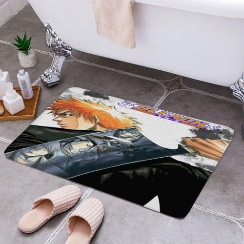 Anime Bleach Anti-slip Doormat Vacuuming Water Absorbing Kitchen Bedroon Bath Floor Mats Home Entrance Home Decora