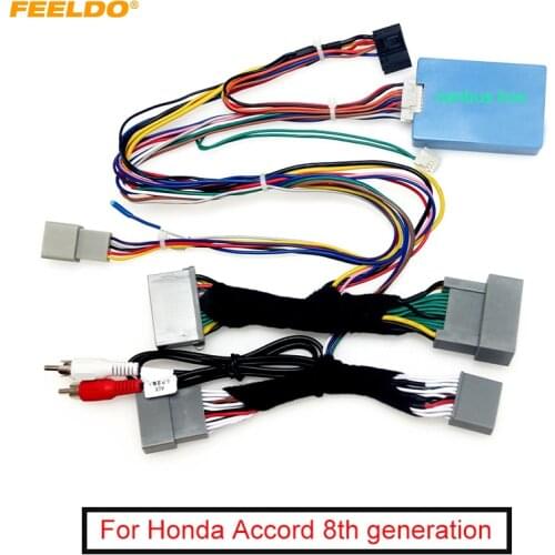 FEELDO Car 16pin Android Audio Wiring Harness With Canbus Box For Honda Accord 8th generation(2008~2012) Low Trim Level Stereo