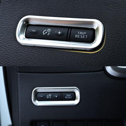 Car Interior Odometer Button Cover Trim Chrome Frame Decoration For Qashqai Rogue X-Trail 2014 2015 Car Styling Accessories