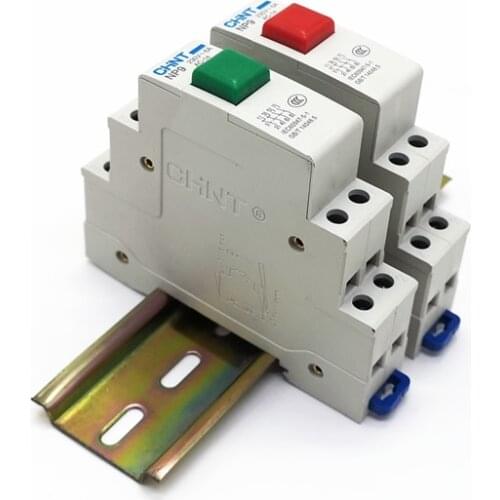 CHINT Din Rail Mount Pushbutton Red Green NP9 2NO 2NC Pushbutton Switch