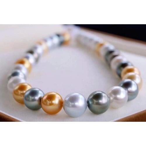 D323 Pearl Neckalce Fine Jewelry Natural 11-14mm Fresh Water Mix Color Pearls Necklaces for Women Fine Presents