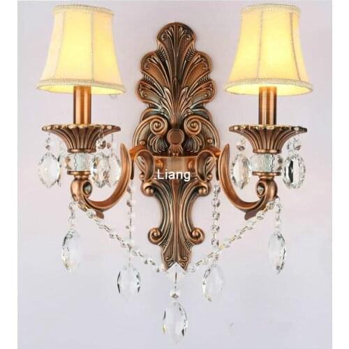 European Brass Color Wall Lamp Decora Bronze Wall Sconce Interior Wall Lights Decorative E14 Wall Sconces For Bedroom Lighting