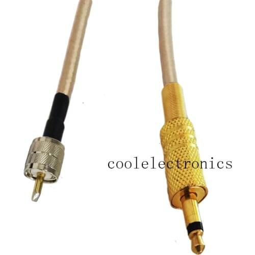 RG316 Pigtail Cable UHF PL259 Male to 3.5mm Mono 1/8" Male Plug for CCTV Camera Monitor antenna 15/20/30/50cm 1/2/3/5/10m