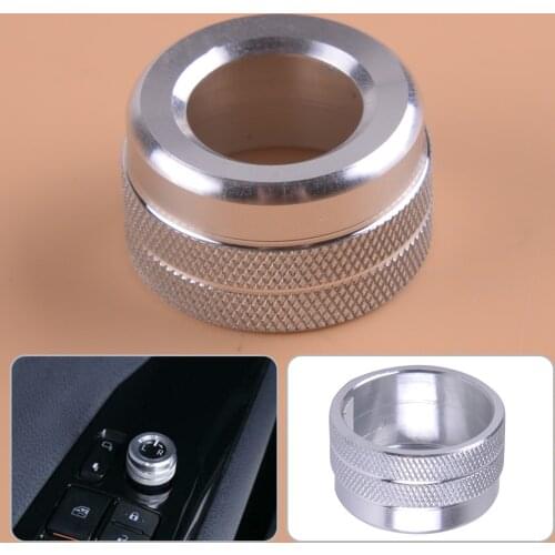 DWCX Aluminum Car Rearview Mirror Button Circle Silver Fit for Toyota Corolla 2020