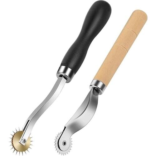 Tracing Wheel Sewing Tools Serrated Tracing Wheel Needle Point Tracking Wheel with Handle Leather Paper Fabric Sewing Overstitch