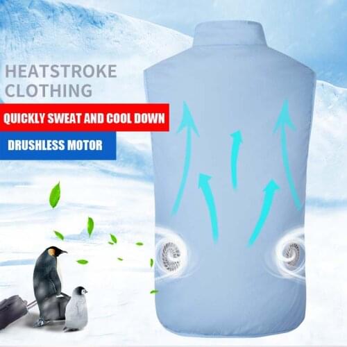 Summer Cooling Clothing Air-conditioning Fan Vest USB Smart Charging Jacket Men Women Outdoor Breathable Cool Suit Sunscreen