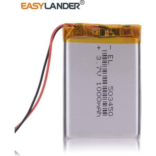 3.7V 1000mah Li-ion Rechargeable Battery Li ion Battery 503450 replace in the solar panels for LED spotlights navigator 053450