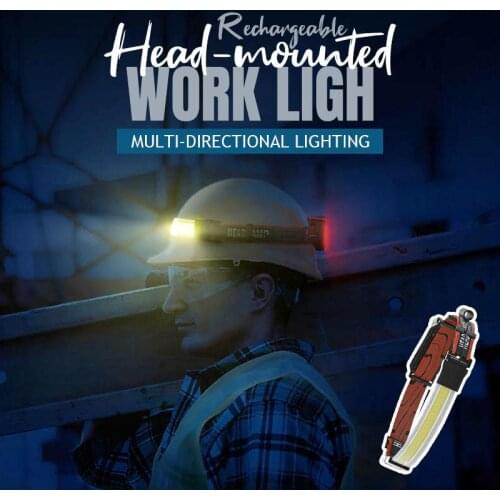 Outdoor Strong Headlight Telescopic Waterproof COB Head-mounted Work Light USB Rechargeable Camping Dropshipping