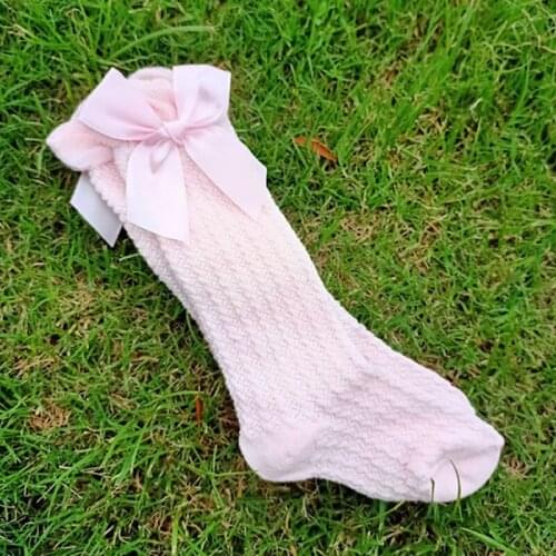 Bow Babys Socks Spring and Summer Thin Mesh Cotton Medium Newborn Babies' Socks Loose Mouth Boneless 1-4 Years Old Sock