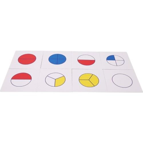 2020 New 1 Set Kids Children Montessori Math Toys Teaching Aids Digital Fraction Cards Educational Children Gifts
