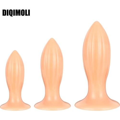 Huge Anal Plug Cone-Shape Anal Dilator Dildos Healthy Soft Anal Sex Toy Stimulates the Vagina and Anus Massage Prostate Sex Toys