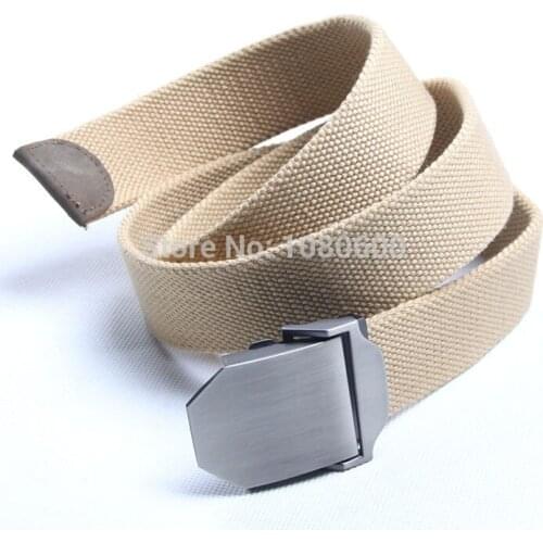 Wholesale LGFC1023 Mens cotton long 120cm 150cm strip plain thicken Military Style Canvas Waistband Belt