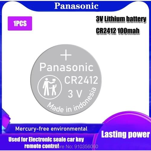 Original Panasonic CR2412 CR 2412 3V Lithium battery For LEXUS BYD Car Key Fobs Watch Toy Computer Clock Button cell