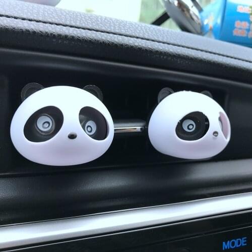 Car Air Freshener for Auto Cute Panda Car Flavors Automoibles Vent Decoration Perfume Smell Flavoring Styling Accessories