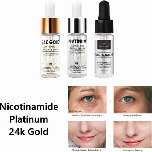 Niacinamide Whitening 24K Gold Face Serum Deep Moisturizing Anti-wrinkle Firming 20ml Good Absorption Skin Care Essence TSLM1