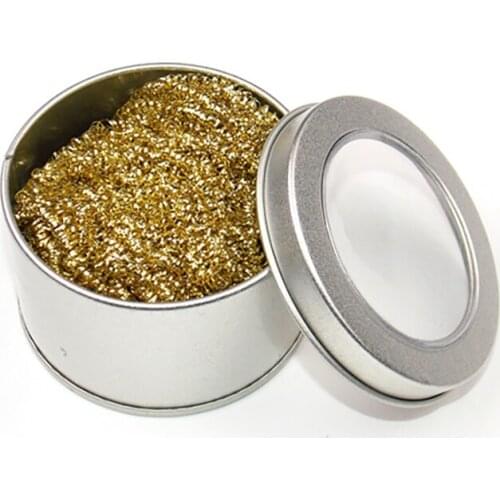 Welding Head Rapid Cleaning Ball Soldering Iron Tip Cleaner Soldering Holder Repair Tools Copper Wire Dross Box Clean Ball