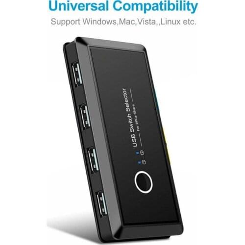 Durable USB 3.0 Switch Selector 4 Port USB Sharing Switcher For PC Scanner Mouse Printer USB Switch for Keyboard Monitor