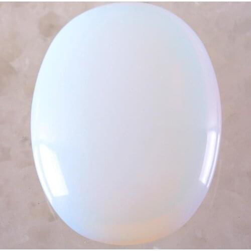 Reiki Healing CAB Cabochon Natural Energy stone White Opal For Jewelry Making Women Men Gem Cabochon Sides Are The Same Bead