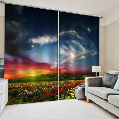 Luxury Blackout 3D Curtains For Living room nature scenery curtains Blackout curtain