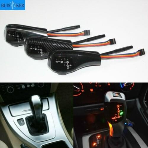 F30 Style Shift Handle Replacement PU Leather for BMW 6 Series 2004-2006 E63 Accessories LED Gear Shift Knob