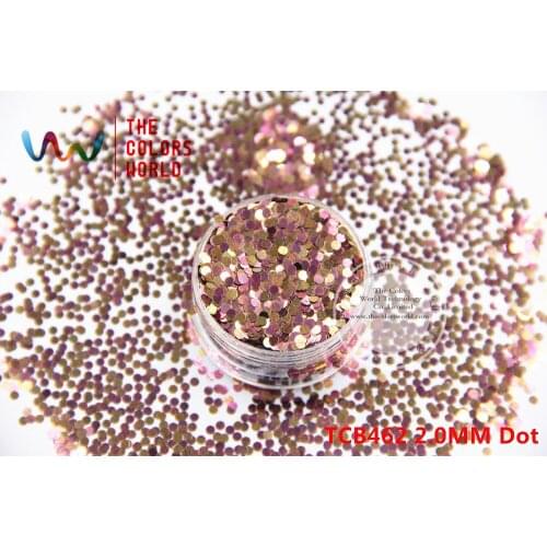 TCB462 Round Dot Shape pattern colors 2.0MM Size glitter spangles for nail Art and other DIY decoration