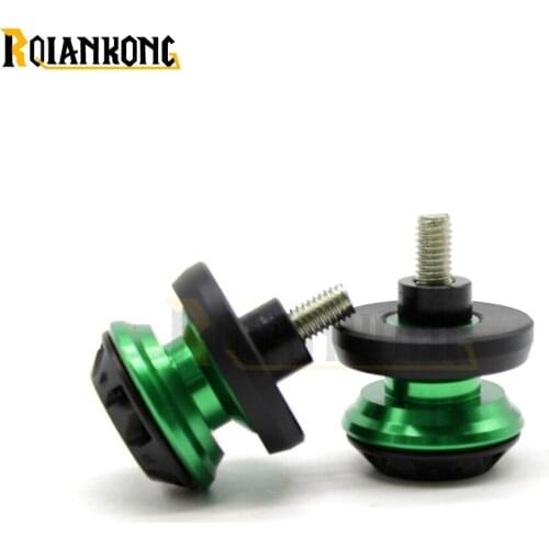 Motorcycle Stand Screws CNC Swingarm Swing Sliders SpoolsFor Kawasaki ZX 250 750 750R ZX-10R ZX-6 ZX-6R ZR-6R ZX-7R ZX-14R