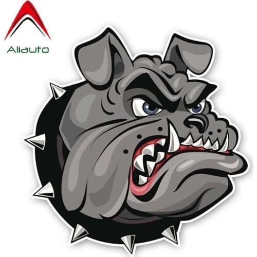 Aliauto Funny Car Sticker A Vicious Dog Cartoon Accessories PVC Decal for Opel Astra Hyundai Solaris Skoda Octavia A5,16cm*16cm