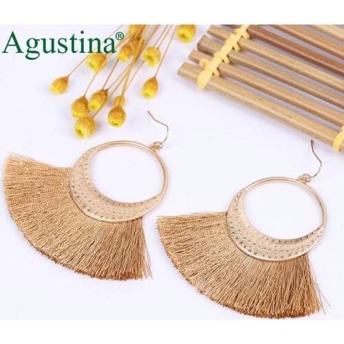 Agustina tassel earrings women boho drop earrings fashion jewelry bohemian earrings earring round star earings vintage wholesale