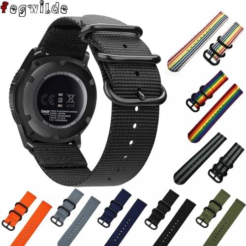 22mm Nato Strap for Samsung Galaxy watch 46mm Gear S3 Frontier active 2 wrist bracelet belt watchband huawei watch Gt 2/2e strap