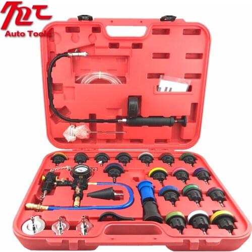 28pcs Universal Radiator Pressure Tester Kit Cooling System Tester Water Tank Leakage Tester Water Tank Leakage Tester