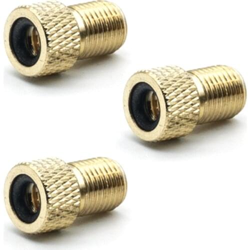 3Pcs Adapter For Valve Mountain Bike Motorbike Cycling Inflated Lends To Schrader Small Golden Big Wheel