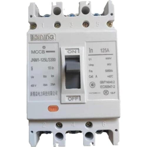 3P AC 400V 125A 50/60HZ 6KV molded case leakage protection circuit breaker air switch JNM1-125L-3300