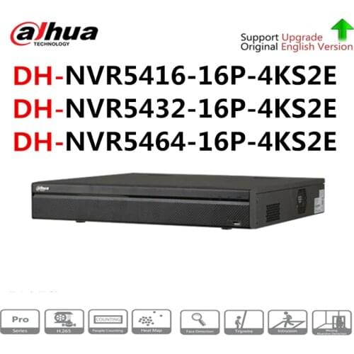 Ahua 4K 16 POE Ports H.265 NVR recorder 16CH 32CH 64CH NVR5416-16P-4KS2E NVR5432-16P-4KS2E NVR5464-16P-4KS2E 16PoE Up to 12MP