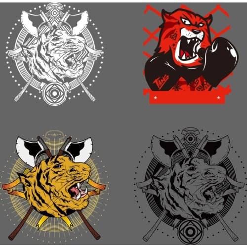 Cartoon Animal Tiger Pattern DIY Appliques Applique on Clothes On Clothes Applique Decor Printed Ironing For Clothing Washable