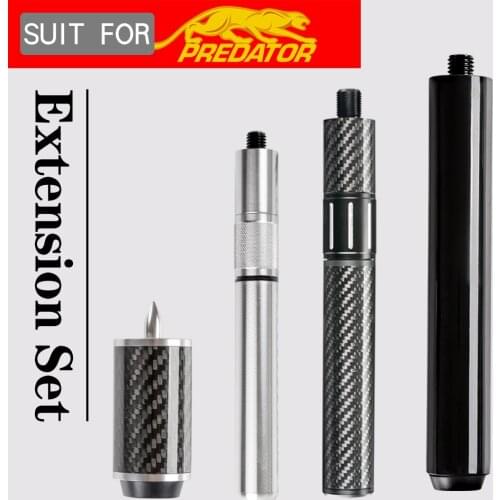 Carbon Fiber Billiards Extension Solid wood Durable Non Slip Cue Extension for Predator Pool Cue or Snooker Billiard Accessories