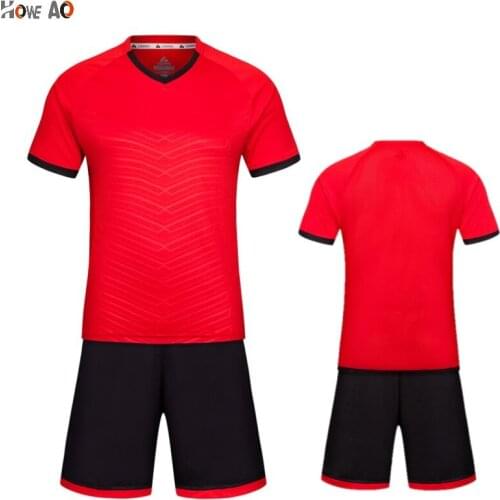 HOWE AO Adult Children Football Jerseys Boys and girls Soccer Clothes Sets Short Sleeve Kids Football Uniforms Soccer Tracksuit