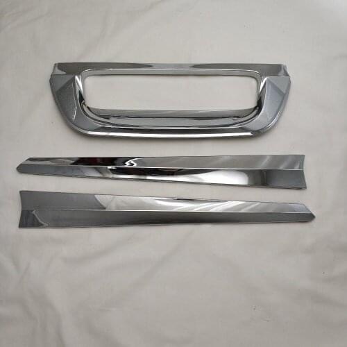 For Isuzu DMax 2012-2018 Chrome Rear Trunk Door Handle Bowl Tailgate Boot Cover Trim Insert Tail Gate Kit Molding Car Styling