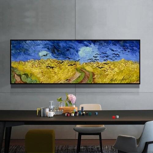 Van Gogh Famous Art Canvas Painting Wheat Fields Starry Night Posters and Prints Modern Wall Art Pictures for Living Room Decor