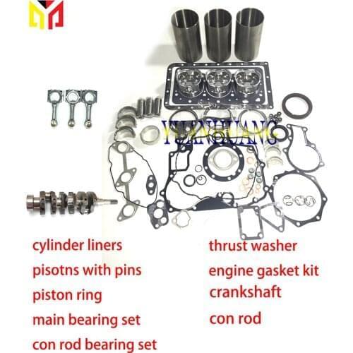 D902 Engine Rebuild Kit & Crankshaft Overhual Repair Gasket Set For KUBOTA Excavator Tractor Diesel Liner Piston Ring Rearing