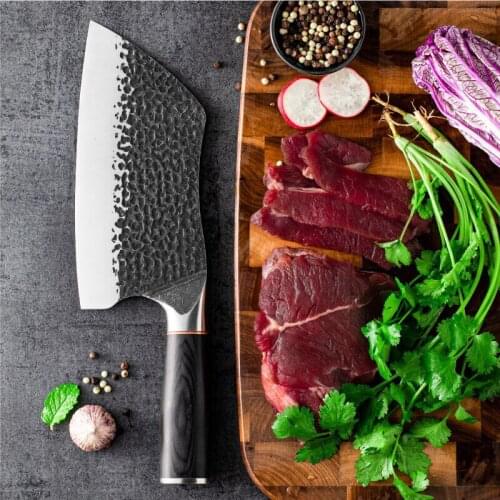 Forging chopping knife chopping knife black color wood steel chopping knife multi-purpose kitchen knife slicing knife