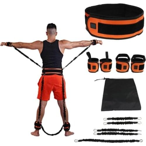 110/130cm Fitness Bounce Trainer Rope Basketball Football Running Jump Trainer Resistance Bands Legs Strength Training Strap